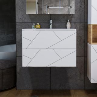 Тумба под раковину Бриклаер Кристалл 4627125415968 80 см белый